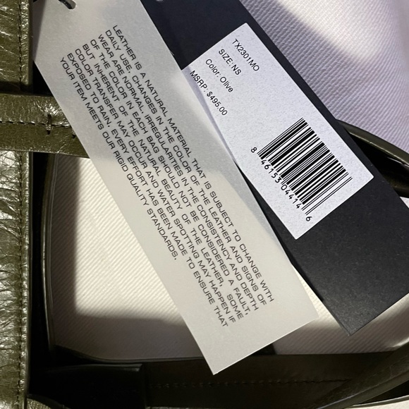 NWT HALSTON HERITAGE  OLIVE COLORED  HANDBAG - Picture 8 of 12